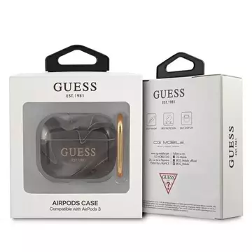 Guess GUA3UNMK AirPods 3 cover czarny/black Marble Collection