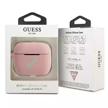 Guess GUACAPLSVSPG AirPods Pro cover rose green/pink green Silicone Vintage