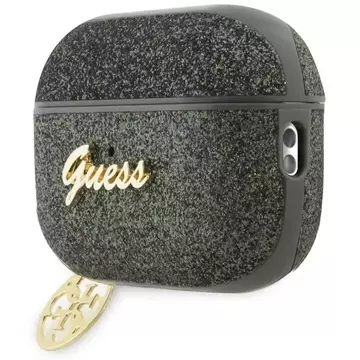 Guess GUAP2GLGSHA earphone protective case for Apple AirPods Pro 2 cover green/kaki Glitter Flake 4G Charm
