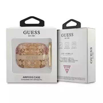 Guess  GUAPHHFLD AirPods Pro cover złoty/gold Paisley Strap Collection