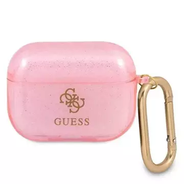 Guess GUAPUCG4GP AirPods Pro cover pink/pink Glitter Collection