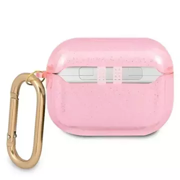 Guess GUAPUCG4GP AirPods Pro cover pink/pink Glitter Collection