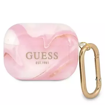 Guess GUAPUNMP AirPods Pro cover pink/pink Marble Collection