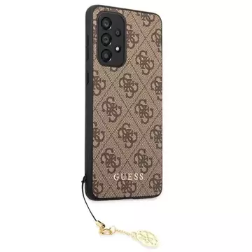 Guess GUHCA33GF4GBR A33 5G A336 brązowy/brown hardcase 4G Charms Collection