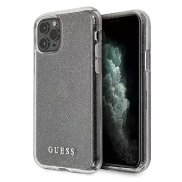 Guess GUHCN58PCGLSI iPhone 11 Pro srebrny/silver hard case Glitter