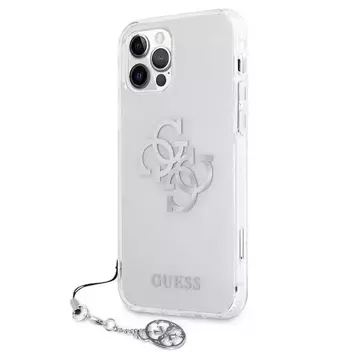 Guess GUHCP12LKS4GSI iPhone 12 Pro Max 6,7" Transparent hardcase 4G Silver Charms Collection