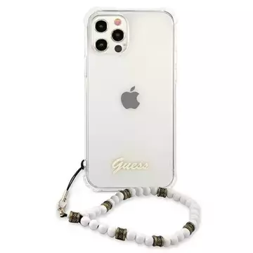 Guess GUHCP12MKPSWH iPhone 12/12 Pro 6,1" Transparent hardcase White Pearl