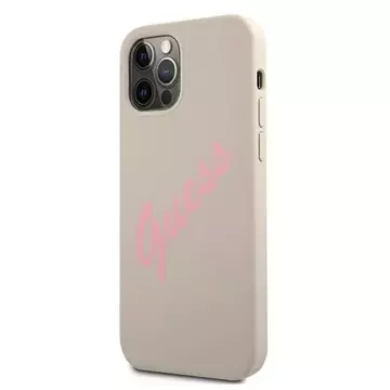 Guess GUHCP12MLSVSGP iPhone 12/12 Pro 6.1" gray pink/grey pink hardcase Silicone Vintage