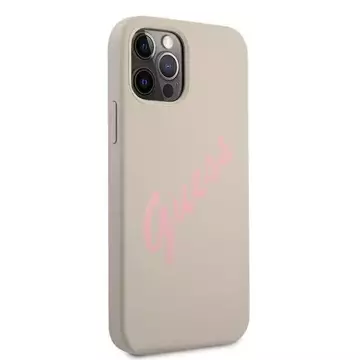 Guess GUHCP12MLSVSGP iPhone 12/12 Pro 6.1" gray pink/grey pink hardcase Silicone Vintage