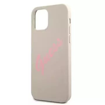 Guess GUHCP12MLSVSGP iPhone 12/12 Pro 6.1" gray pink/grey pink hardcase Silicone Vintage