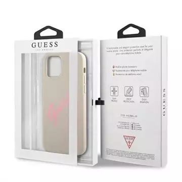 Guess GUHCP12MLSVSGP iPhone 12/12 Pro 6.1" gray pink/grey pink hardcase Silicone Vintage