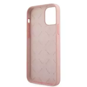 Guess GUHCP12MLSVSPI iPhone 12/12 Pro 6,1" różowy/pink hardcase Script Vintage