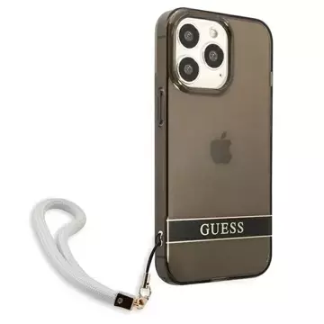 Guess GUHCP13LHTSGSK iPhone 13 Pro / 13 6,1" czarny/black hardcase Translucent Stap