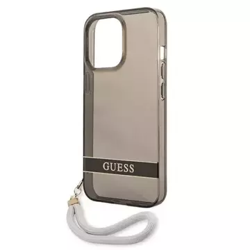 Guess GUHCP13LHTSGSK iPhone 13 Pro / 13 6,1" czarny/black hardcase Translucent Stap