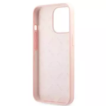 Guess GUHCP13LLS4GWPI iPhone 13 Pro / 13 6,1" różowy/pink hard case Silicone 4G Logo