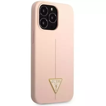 Guess GUHCP13LSLTGP iPhone 13 Pro / 13 6.1" pink/pink hardcase Silicone Triangle