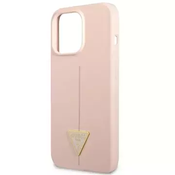 Guess GUHCP13LSLTGP iPhone 13 Pro / 13 6.1" pink/pink hardcase Silicone Triangle