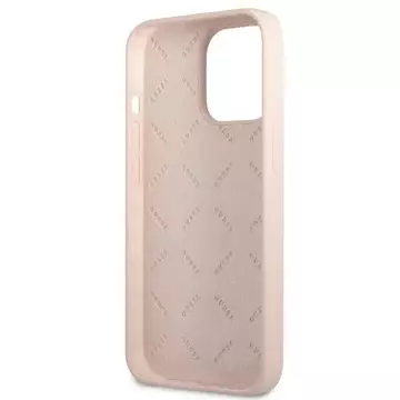 Guess GUHCP13LSLTGP iPhone 13 Pro / 13 6.1" pink/pink hardcase Silicone Triangle