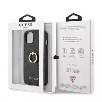 Guess GUHCP13S4GMRGR iPhone 13 mini 5,4" szary/grey hardcase 4G with ring stand