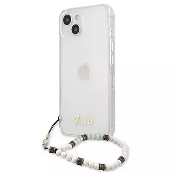 Guess GUHCP13SKPSWH iPhone 13 mini 5,4" Transparent hardcase White Pearl