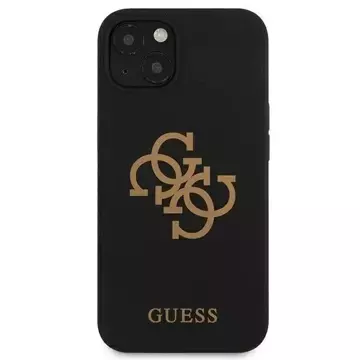 Guess GUHCP13SLS4GGBK iPhone 13 mini 5,4" czarny/black hard case Silicone 4G Logo