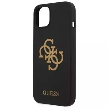 Guess GUHCP13SLS4GGBK iPhone 13 mini 5,4" czarny/black hard case Silicone 4G Logo