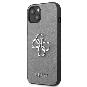 Guess GUHCP13SSA4GSGR iPhone 13 mini 5,4" szary/grey hardcase Saffiano 4G Metal Logo