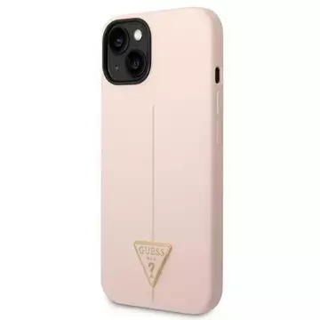 Guess GUHCP14MSLTGP case for Apple iPhone 14 Plus 6.7" pink/pink hardcase Silicone Triangle