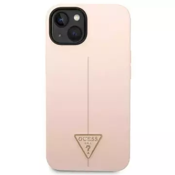 Guess GUHCP14MSLTGP case for Apple iPhone 14 Plus 6.7" pink/pink hardcase Silicone Triangle