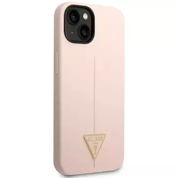 Guess GUHCP14MSLTGP case for Apple iPhone 14 Plus 6.7" pink/pink hardcase Silicone Triangle