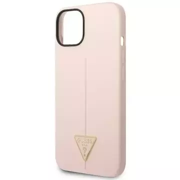 Guess GUHCP14MSLTGP case for Apple iPhone 14 Plus 6.7" pink/pink hardcase Silicone Triangle