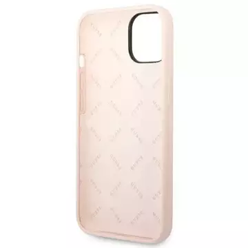 Guess GUHCP14MSLTGP case for Apple iPhone 14 Plus 6.7" pink/pink hardcase Silicone Triangle