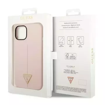 Guess GUHCP14MSLTGP case for Apple iPhone 14 Plus 6.7" pink/pink hardcase Silicone Triangle