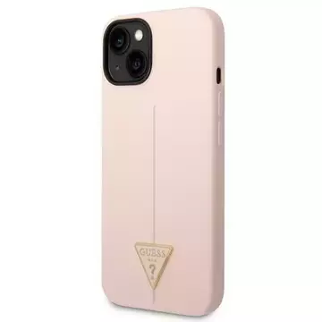 Guess GUHCP14SSLTGP case for Apple iPhone 14 6.1" pink/pink hardcase Silicone Triangle