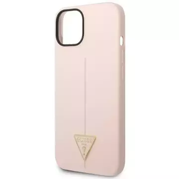 Guess GUHCP14SSLTGP case for Apple iPhone 14 6.1" pink/pink hardcase Silicone Triangle