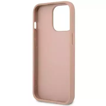Guess GUHCP14XPSATLP case for Apple iPhone 14 Pro Max 6.7" pink/pink hardcase SaffianoTriangle Logo