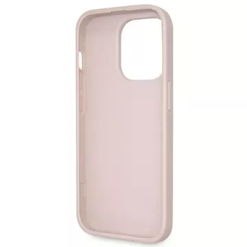 Guess GUHCP15LP4TDSCPP case for iPhone 15 Pro 6.1" pink/pink hardcase Crossbody 4G Metal Logo