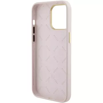 Guess GUHCP15XM4DGPP case for iPhone 15 Pro Max 6.7" pink/pink hardcase Silicone Logo Strass 4G