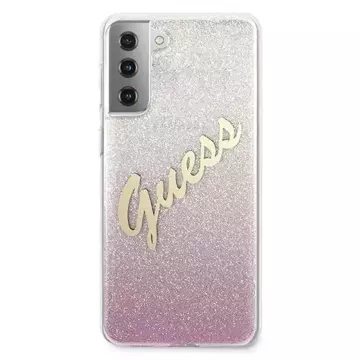 Guess GUHCS21MPCUGLSPI S21 G996 pink/pink hardcase Glitter Gradient Script