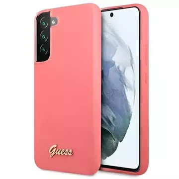 Guess GUHCS22MLSLMGFU S22  S906 fuksja/fuchsia hardcase Silicone Script Metal Logo