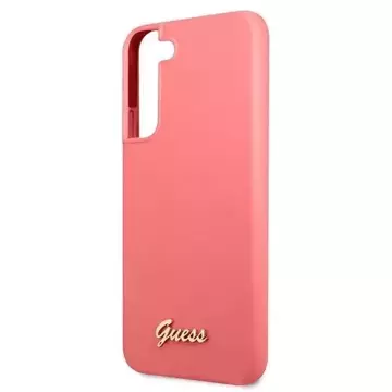 Guess GUHCS22MLSLMGFU S22  S906 fuksja/fuchsia hardcase Silicone Script Metal Logo