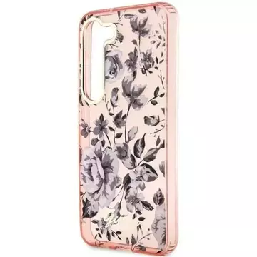 Guess GUHCS23MHCFWSP case for Samsung Galaxy S23 Plus S916 pink/pink hardcase Flower Collection