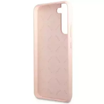 Guess GUHCS23SLSLMGPP case for Samsung Galaxy S23 S911 pink/pink hardcase Silicone Script Metal Logo