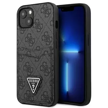 Guess Phone Case for iPhone 13 mini 5.4" black/black hardcase 4G Triangle Logo Cardslot