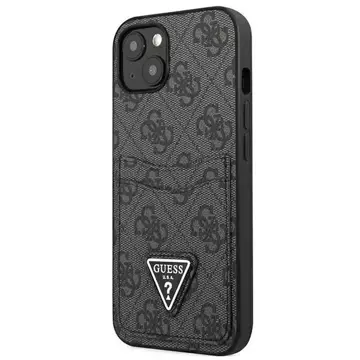 Guess Phone Case for iPhone 13 mini 5.4" black/black hardcase 4G Triangle Logo Cardslot