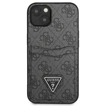 Guess Phone Case for iPhone 13 mini 5.4" black/black hardcase 4G Triangle Logo Cardslot