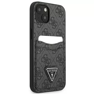 Guess Phone Case for iPhone 13 mini 5.4" black/black hardcase 4G Triangle Logo Cardslot