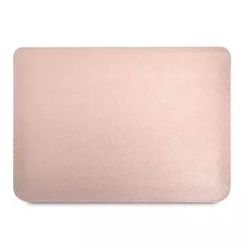 Guess Sleeve GUCS16PSATLP 16" pink/pink Saffiano Triangle Logo
