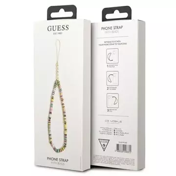 Guess pendant GUSTPEAM Phone Strap multicolored Heishi Beads