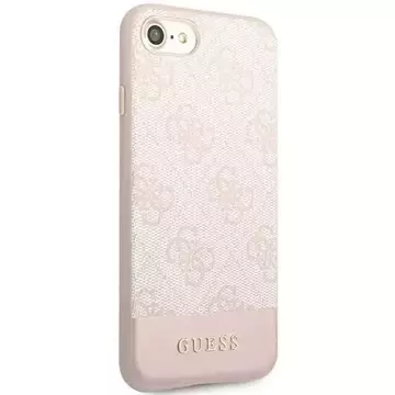 Guess phone case for iPhone 7/8/SE 2020 / SE 2022 pink/pink hard case 4G Stripe Collection